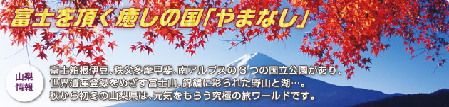 富士を頂く癒しの国「やまなし」